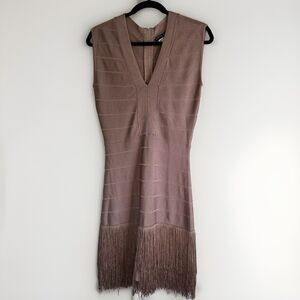 VENUS Pink Mauve Flapper Fringe Holiday Party Dress Women's 6 Wedding Prom